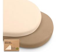 2 pacchetti di lenzuola per culla biologiche per ragazze e ragazzi - 100% cotone, lenzuola per materassi culla compatibili con la culla girevole Halo Bassinest, Graco Baby Delight, Chicco (Pecan)