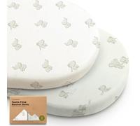 2 pacchetti di lenzuola per culla biologiche per ragazze e ragazzi - 100% cotone, lenzuola per materassi culla compatibili con la culla girevole Halo Bassinest, Graco Baby Delight, Chicco (Elly)