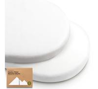 2 pacchetti di lenzuola per culla biologiche per ragazze e ragazzi - 100% cotone, lenzuola per materassi culla compatibili con la culla girevole Halo Bassinest, Graco Baby Delight, Chicco (Soft White)