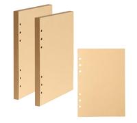 2 Pacchi Carta di Ricarica A5,160 Fogli Carta a Righe a 6 Fori,14,2x20,9 cm Confezioni di Ricarica di Carta Fogli A5 con Buchi,Pagine per Raccoglitore ad Anelli per Appunti Planner, Carta Kraft