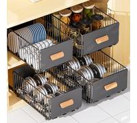 2 Pacchi Cassetti Estraibili per Cucina, Cassetti Estraibili con Adesivo, Organizer Per Mobili da Cucina Per Mobili da Cucina, Cassetto Estraibile Cucina, Cassetto Della Cucina Senza Foratura