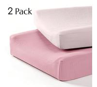 2 Pacchi di Copripannolini in mussola, Copritavolo fasciatoio in mussola per bambini, Copritavolo fasciatoio in mussola per bambini maschi e femmine, Adatto a fasciatoi di dimensioni standard, 32"X16"