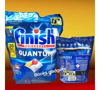 Finish Detersivo Lavastoviglie Predosato Tab Quantum Lemon 36 Pezzi, 36pz