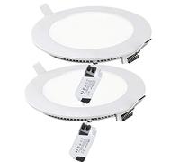 2 Pacchi Plafoniera da Incasso 6W Rotondo a LED a incasso Il Pannello Lampade da parete Lampada Illuminazione Cucina Bagno Corridoio 4000K Neutral White Dimensione del buco 10.5CM
