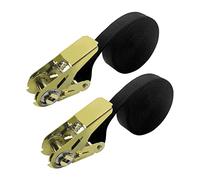 2 pacco da 6 m cinghie per legare a cricchetto nero, cinghia a cricchetto Capacità di scatto di 800 kg di rottura 6m x 25 mm per moto, auto, rimorchio, casa