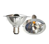 2 Pacco Led Ar70 Luce Del Riflettore 3w 12v Ba15d Base 2700k Bianco Caldo Riflettore Equivalente Lampadine Alogene 25w Interno All'Aperto Casa Commerciale Track Light 24 ° Beam