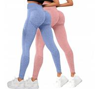 2 Pacco Leggins 3D Anticellulite Donna Sportivi PRO Push Up Leggings Solenao Compressione Lipedema Leggins Palestra Vita Alta Senza Cuciture Leggings Anti Cellulite Pantaloni Fitness Yoga