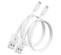 [2 Pack] 1 m Cavo Caricabatterie iPhone certificato MFi Apple, Cavo cavo Lightning a USB 2 metri per iPhone 14/13/12/11/11 Pro/11 Pro Max/X/XS Max/8/7/6/5/iPad