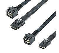 [2 Pack] 10Gtek® Cavo Interno Mini SAS HD SFF-8643 a Mini SAS SFF-8087 0.8-Metro, SFF-8643 to SFF-8087 Mini SAS Cable, Pieghevole, Flessibile, 2pcs