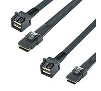 [2 Pack] 10Gtek® Cavo Interno Mini SAS HD SFF-8643 a Mini SAS SFF-8087 1-Metro, SFF-8643 to SFF-8087 Mini SAS Cable, Pieghevole, Flessibile, 2pcs
