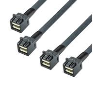 [2 Pack] 10Gtek® Cavo Interno Mini SAS HD SFF-8643 a SFF-8643 0.5-Metro, SFF-8643 to SFF-8643 Mini SAS Cable, con Sideband, Pieghevole, Flessibile, 2pcs