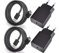 2-Pack 15W Caricatore USB C Rapido con Cavo di Ricarica 1,5M, Carica Batterie Cellulare di Tipo C per Samsung Galaxy S8, S9, S10 Plus, S10e, S20 S21 FE, A50, A51, A40, A33, A20e, A13, Z Flip3, Z Fold2