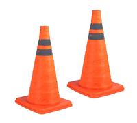 2 Pack 18 pollici Pieghevole Arancione Coni di Sicurezza/Arancione Traffico Coni/Multi Purpose Pop up Riflettente Cono di Sicurezza, Coni di Guida per la Formazione, Coni di Parcheggio