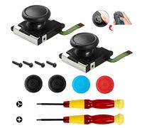 2-pack 3D joystick analogico Joycon stick analogico per Nintendo interruttore joystick ricambio - Comes with Tri-Wing & croce cacciavite attrezzo di riparazione e 4 tappi Thumbstick