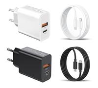 2 Pack 45 W caricatore USB C e cavo per Samsung Galaxy S25 Ultra/A17/S26 Plus/S24 FE/S24 Ultra/S23/S22 S21 S20,A56 5G/A36 A26 A16/A55 A25 A354 A53 A53 A53 52 A1 5 A57 iPhone 15 16 17 Quick Presa AC