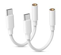 2 Pack Adattatore USB C Jack, Adattatore USB Type C Connettore Jack, Adattatore per Cuffie per Phone 15/15 Pro/15 Pro Max, Pad Mini/Pro/Air, Samsung Galaxy S24 S23 S22
