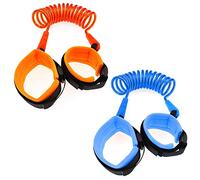 2 Pack Anti-perso Polso Regolabile Bracciale Sicurezza Bambino, 1.5m bambini Safty Anti perso a mano a passeggio Cintura polso Link Bungee al guinzaglio Imbracatura di sicurezza per bambini