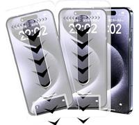 2 Pack Arctiqo 3-in-1 Screen Protector for iPhone 17 Pro Max, HD and Privacy Tempered Glass Film Screen Protector, Invisible Artifact Screens Protectors, Dust Free without Bubbles (HD,17pro)