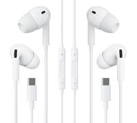 2 Pack Auricolari con Filo USB C per iPhone 17/16 Plus/Pro/Pro Max, Hi-Fi Stereo Cuffie USB C con Microfono, Controllo del Volume e Suono Puro Compatibile per Galaxy S25/S24 A53 A33, Huawei