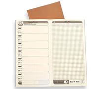 2 Pack Calendario To-Do List Agenda settimanale Inserto di ricarica per Notebook da viaggio standard Diario in pelle - Agenda settimanale ideale 21x11cm