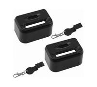 2-Pack Car Seat Belt Buckle Protector, Child Safety Lock Clip to Prevent Unbuckling While Driving (Black)