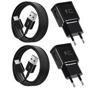 (2-Pack) Caricabatterie Rapido Tipo C Caricatore per Samsung Galaxy A15 A14 A13 A04s A05s A71 A55 A54 A53 A42 A35 A34 A33 A25 A23 M53 M34 M13 S8 S9 S10 S20 Plus, Caricatore Veloce con 1,5M Cavo