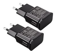 2-Pack Caricabatterie USB 15W Spina di Ricarica Compatibile con Samsung S21 S20 S10 S6 S7 S8 S9 / Edge/Plus/Active, A20e, Z Flip3, Z Fold2 5G, Note 5 8, Sostituzione Caricabatterie Rapido Originale