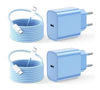 2-Pack Caricatore iPhone 17 16, 25W Presa USB C Rapido con Cavo 2M Alimentatore USBC Caricabatterie for iPhone 17 16 Pro Max Plus /15 Series, iPad, Samsung, Spina Typ C Adattatore Fast Charger