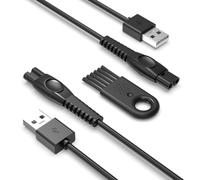 2-Pack Caricatore per Philips QP2734, QP2834, QP2724, QP2824, X3001, S3145, S5885, QP4530, QP4631, MG7910, MG7930 Rasoio Cavo 5V 1,5 M USB Alimentatore