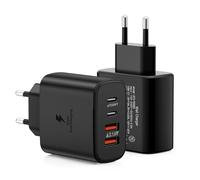 2-Pack Caricatore USB C, 40W 4-Porto Rapido Presa Caricatore con Adattatore Tipo C +USB A Multiplo Carica Spina Alimentatore Caricabatterie per iPhone 16 15 14 13 12 11 Pro Plus Max, Samsung