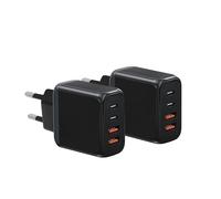 2-Pack Caricatore USB C Rapido 4Porto, 40W Tipo C USB A Multipla Alimentatore Presa Caricabatterie per Samsung S24 S23 S22 iPhone 16 15 14 13 12 11 Pro Max SE XS Spinotto Muro Adattatore Adapter