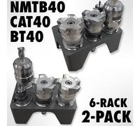 2-Pack CAT40 BT40 NMTB40 CNC Porta Utensili Cremagliera - 12 Strumenti,40 Conica