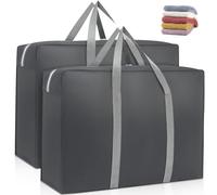 2-Pack - Custodia portaoggetti per piumini: borsa portaoggetti per biancheria da letto LEKEFET per piumini, grande borsa da stoccaggio, pratica borsa con cerniera per biancheria da letto trapunte,