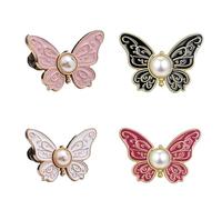 2-Pack Detachable Butterfly Clips，Butterfly Waist Cinching Button，Butterfly Waist Tightener for Pants Women，Pant Button Tightener Is Suitable for Loose Jeans Jackets Coats Shirts (4PCS)