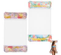 2 Pack Di Galleggianti Per Piscina, Amaca Gonfiabile 4 In 1 Per Piscina, Amaca Multiuso Per Piscina, Sdraietta Galleggiante Glitterata, Sella Per Letto A Rete Per Attività Acquatiche