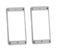 2 - Pack Double Coil Pickup Mounting Ring | Metal Cover Frame for Electric Guitar & Bass | Reduces Vibration for Clearer Sound/Easy Installation Kit
