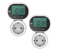 2-Pack ELRO EM5000 - Contatore di energia plug-in | Panoramica del consumo energetico e dei costi | Display inclinabile | fino a 3600 W