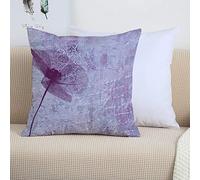 2 Pack Federe per Cuscini,Poppy, Poppy Flower Artwork with Poetry Pattern Romance Theme Floral Art,Federa per Divano Casa Soggiorno Camera da Letto Decorazione per Interni 45x45cm Quadrate per Cuscino