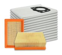 2 Pack Filtri HEPA con 12 Sacchetti per Polvere per Aspirapolvere | Compatibile con Kärcher WD4 WD5 WD5P WD6 WD6P Premium MV4 MV5 MV6 | Codice per Filtro HEPA: 2.863-005.0, KFI 4410