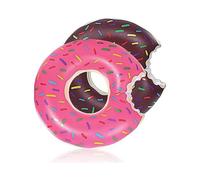 2 Pack, Floater Pool Donut Pool Floater Donut Inflatable Donut Inner Tube Donut, Pink, Brown