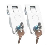 2-Pack Flush Mount Compression Latch Zinc Alloy Keyed Lock(2 pcs Chrome) | High-strength zinc alloy, plated black finish, wear-resistant, non-deformation, secure keyed lock operation