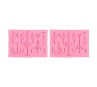 2 - Pack Fondant Silicone Former | Food Grade Safe Unscented Non Hazardous | Flexible Non Stick Cake Decorating Former for Baking/Chocolate/Sweets | DIY Crafting Tool (Type 4)