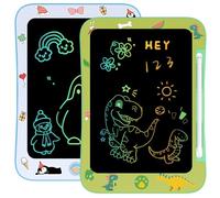 [2 Pack] Genialba Tavoletta LCD per Scrittura per Bambini, Lavagna da Disegno con Schermo Colorato per Bambine di 3-7 anni - Giocattoli Educativi per Compleanni e Natale (Dinosauro e Pinguino)