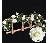 2 Pack Ghirlanda di Rose Artificiali, 90cm Seta Appeso Vite con Fiori e Foglie per la Casa Wedding Party Decor, Garden Craft Art,H