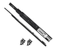 2 Pack Heavy Duty Soft Close Drawer Runners with 50kg Load Capacity Detachable Side Mounting for Cabinet Cupboard Smooth Ball Bearing Slides 22 Inch Length