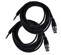 2-Pack HQRP 0.6cm Maschile 6.35 MM Ts Mono Jack A 3-Pin Femminile XLR Cavo 5m