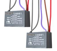 2-Pack HQRP 250VAC Soffitto Ventola Condensatore Motore 4.5uf+5uf+6uf 5-Wire / #