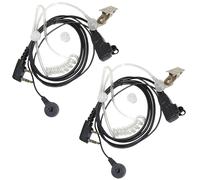 2-Pack HQRP 2Pin Acoustic Tube Headset Earpiece Ptt Mic per Kenwood Radio Device