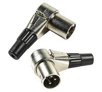 2-Pack HQRP 3-Pin XLR Regolabile ad Angolo Retto Maschile Connettore 7 Diverse