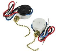 2-Pack HQRP 3-Speed Soffitto Ventola Tirare Catena Interruttore Luce 4